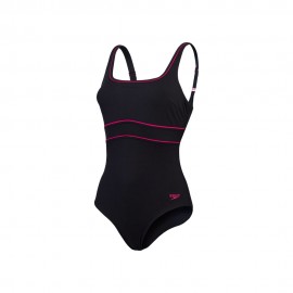 Speedo Costume Intero Piscina Supportato Eclipse Nero Fucsia Donna