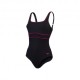 Speedo Costume Intero Piscina Supportato Eclipse Nero Fucsia Donna