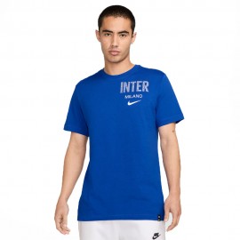 Nike Maglia Maniche Corte Inter Stacked Blu Bianco Uomo