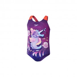 Speedo Costume Intero Piscina Neonato Cavaluccio Viola Multi Bambina