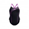 Speedo Costume Intero Piscina Medley Nero Viola Donna