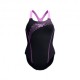 Speedo Costume Intero Piscina Medley Nero Viola Donna