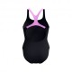 Speedo Costume Intero Piscina Medley Nero Viola Donna