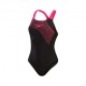 Speedo Costume Intero Piscina Medley Nero Fucsia Donna