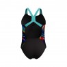 Speedo Costume Intero Piscina Digital Placement Nero Multi Bambina