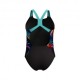 Speedo Costume Intero Piscina Digital Placement Nero Multi Bambina