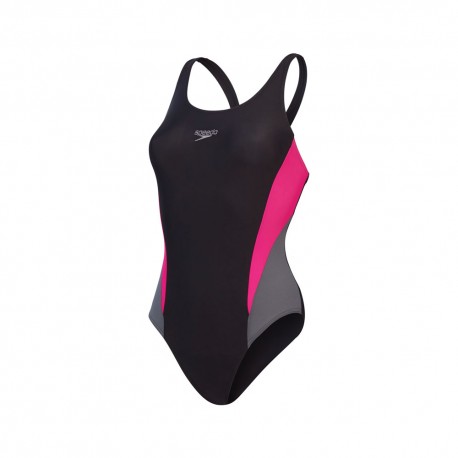 Speedo Costume Intero Piscina Colourblock 2.0 Nero Donna