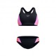 Speedo Costume Due Pezzi Piscina Colourblock Splice Nero Viola Donna
