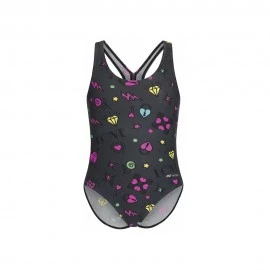 Hot Stuff Costume Intero Piscina Love Grigio Multi Bambina