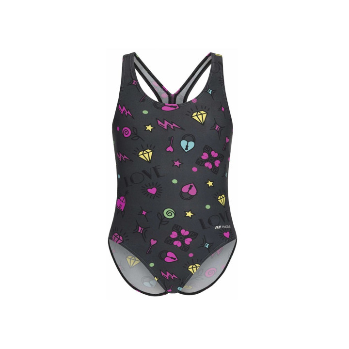 Hot Stuff Costume Intero Piscina Love Grigio Multi Bambina