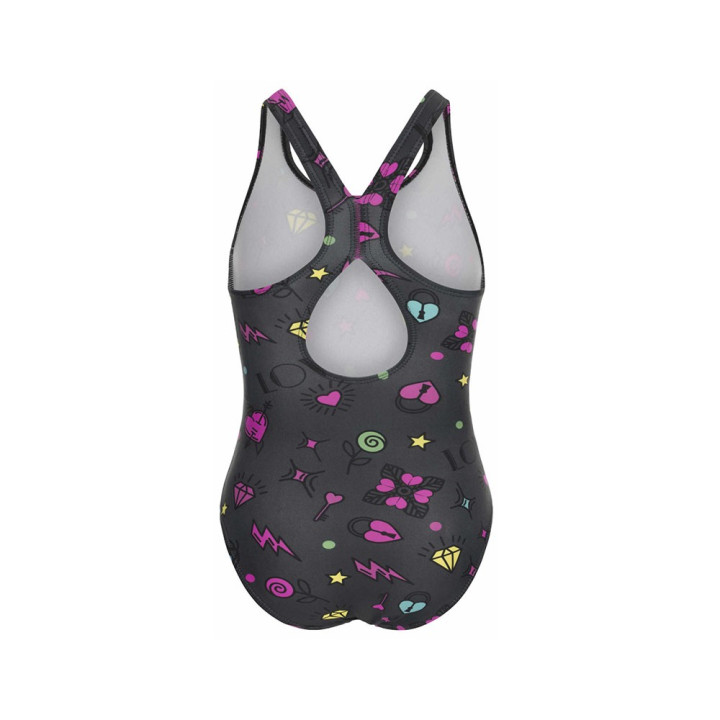 Hot Stuff Costume Intero Piscina Love Grigio Multi Bambina