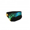Arena Costume Slip Vibrant Nero Turchese Uomo