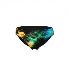 Arena Costume Slip Vibrant Nero Turchese Uomo