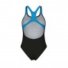 Arena Costume Intero Piscina Vibrant Nero Turchese Donna