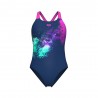 Arena Costume Intero Piscina Vibrant Blu Fucsia Donna