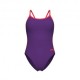 Arena Costume Intero Piscina Thin Solid Viola Corallo Donna