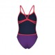 Arena Costume Intero Piscina Thin Solid Viola Corallo Donna