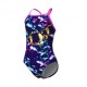 Arena Costume Intero Piscina Thin Soap Bubbles Blu Multi Bambina