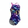 Arena Costume Intero Piscina Thin Soap Bubbles Blu Multi Bambina