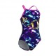 Arena Costume Intero Piscina Thin Soap Bubbles Blu Multi Bambina