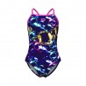 Arena Costume Intero Piscina Thin Soap Bubbles Blu Multi Bambina