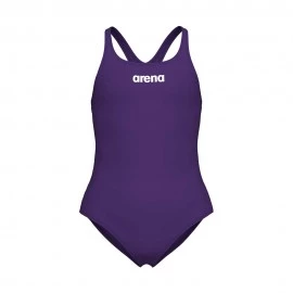 Arena Costume Intero Piscina Team Solid Pro Viola Bianco Bambina