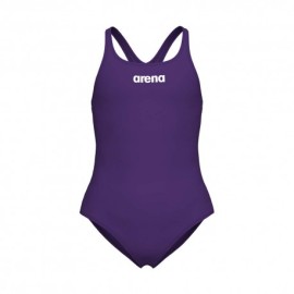 Arena Costume Intero Piscina Team Solid Pro Viola Bianco Bambina
