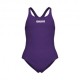 Arena Costume Intero Piscina Team Solid Pro Viola Bianco Bambina