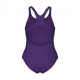 Arena Costume Intero Piscina Team Solid Pro Viola Bianco Bambina