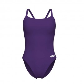 Arena Costume Intero Piscina Team Challenge Solid Viola Bianco Donna