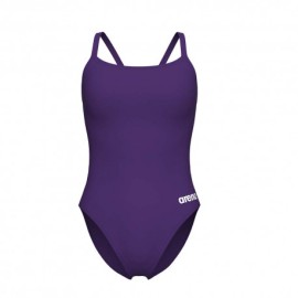 Arena Costume Intero Piscina Team Challenge Solid Viola Bianco Donna
