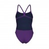 Arena Costume Intero Piscina Team Challenge Solid Viola Bianco Donna
