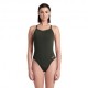 Arena Costume Intero Piscina Team Challenge Solid Verde Arancio Donna
