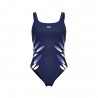 Arena Costume Intero Piscina Supportato Marta Navy Multi Donna
