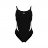 Arena Costume Intero Piscina Supportato Makimurak Nero Bianco Donna