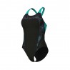 Arena Costume Intero Piscina Spider Web Nero Ottanio Donna