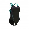 Arena Costume Intero Piscina Spider Web Nero Ottanio Donna