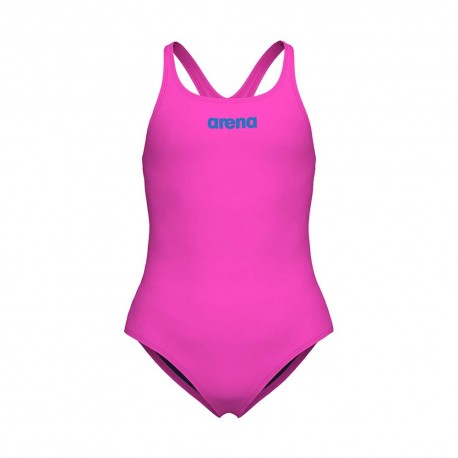 Arena Costume Intero Piscina Pro Solid Fucsia Blu Bambina