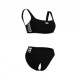 Arena Costume Due Pezzi Piscina Icon Bralette Solid Nero Bianco Donna