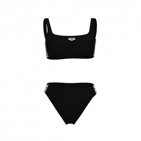Arena Costume Due Pezzi Piscina Icon Bralette Solid Nero Bianco Donna