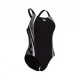 Arena Costume Intero Piscina Graphic Pro Back Nero Bianco Donna
