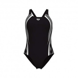Arena Costume Intero Piscina Graphic Pro Back Nero Bianco Donna