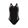 Arena Costume Intero Piscina Graphic Pro Back Nero Bianco Donna