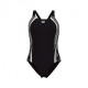 Arena Costume Intero Piscina Graphic Pro Back Nero Bianco Donna