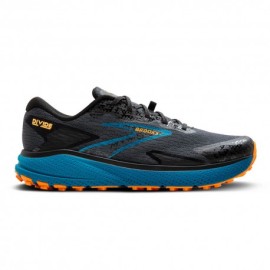 Brooks Divide 5 Ebony Mosaic Blue Arancio - Scarpe Trail Running Uomo