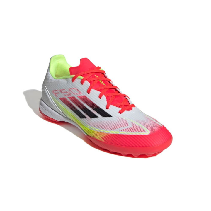Adidas F50 League Tf Bianco Nero Giallo - Scarpe Da Calcio Uomo