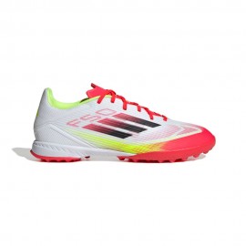 Adidas F50 League Tf Bianco Nero Giallo - Scarpe Da Calcio Uomo