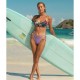 Billabong Bikini Top Fiori Blu Donna