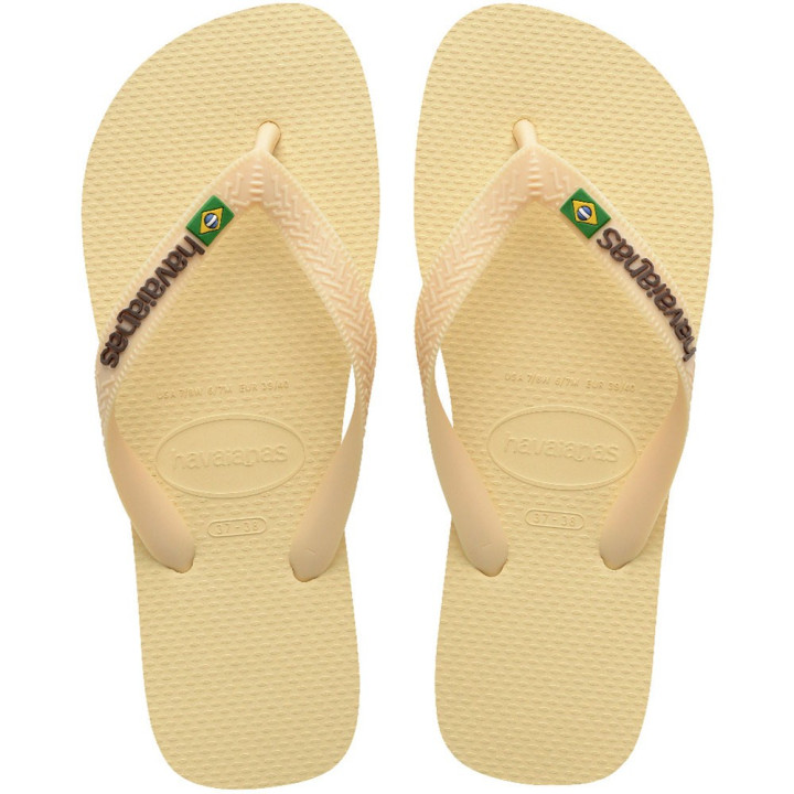 Havaianas Brasil Logo Beige - Infradito Mare Donna