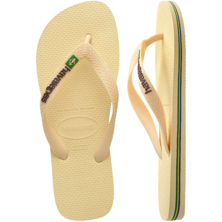 Havaianas Brasil Logo Beige - Infradito Mare Donna